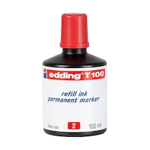 Edding T100 Kırmızı Permanent Mürekkep 100Ml