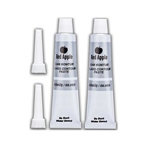 Gümüş Gri Kontür Boyası 20 Ml 2 Adet Red Apple Cam Vitray Boyası Kontur Boyası Ana Hatları Çizme Sanatsal Hobi