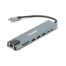 Usb 3,1 Type C 9 İn 1 Ethernet/hdmı/tf Sd Kart Okuyucu/usb 3,0 / Kulaklık Çoklayıcı Dönüştürücü