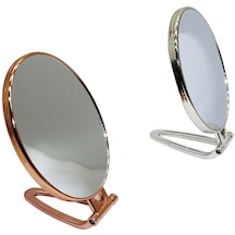 Oval Gold - Gümüş Pls.çerçeve Makyaj Aynası Çift Yönlü 4490
