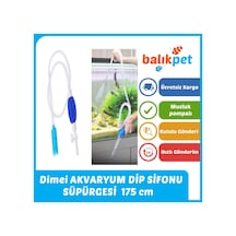 Dimei Vanalı Pompalı Akvaryum Dip Sifonu Temizleyici 175cm