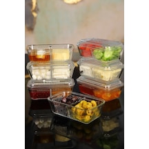 5 Adet Frigo 2 Bölmeli Kahvaltılık Ekru