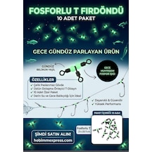 T Fırdöndü Paslanmaz Gece Gündüz Parlayan Pakette 10 Adet Çok Renkli