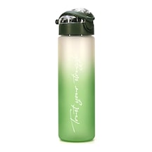 Su Matarası Tritan Geniş Ağız Su Şişesi Gradient Type Spor Matarası Suluğu Bpasız 630 Ml Yeşil 0111