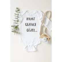 Babylimon Hayat Gezince Güzel Uzun Kol Çıtçıtlı Bebek Body Beyaz - 132150889 Beyaz