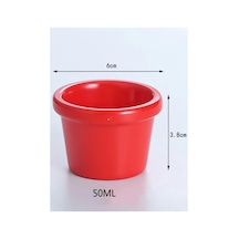 50ml 6 Adet Melamin Kırmızı Sos Kasesi Yemek Daldırma Kaseleri Baharat Meze Tabağı 6 Cm Kırmızı