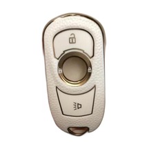 Opel Astra K Ve Insignia Grand Uyumlu Anahtar Koruma Kılıf Beyaz - Gold