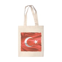 Anahtarlık Sepeti Bez Çanta - Türkiye Bayrak
