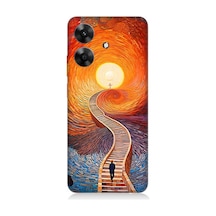 Realme Note 60 Uyumlu Işıklı Yol  Desenli Silikon Kılıf