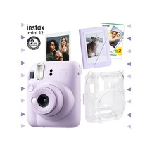 Fujifilm Instax Mini 12 Fotoğraf Makinesi + 20'li Film + Mini Albüm + Şeffaf Kılıf Seti Lila