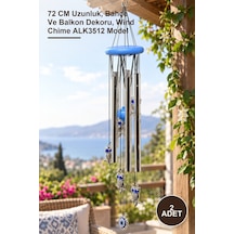 2 Adet Metal Rüzgar Çanı 72 Cm Uzunluk, Bahçe Ve Balkon Dekoru, Wind Chime Alk3512 Model