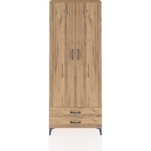 Arges Dolap 5 Raflı 2 Çekmeceli 2 Kapaklı 88x30x221 Çam-çam Atlas Çam
