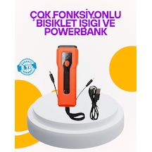 Su Geçirmez Bisiklet Işığı 5000 Mah Powerbankli Ön Far Çok Renkli