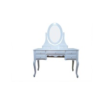 Evimeaksesuar 7 Çekmeceli Lükens Ayaklı Makyaj Masa Takımı Aynalı Lake Beyaz