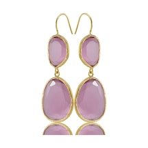 Kadir Jewellery 22 Ayar Altın Kaplama Kadın Sallantılı Küpe -el İşçiliği Ve Hipoalerjenik Küpe Pembe 60576818