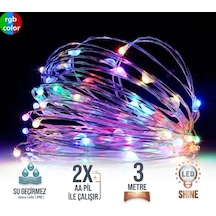 Rgb Peri Led 3 Metre Renkli Dekoratif Aydınlatma Süsleme Parti Led Işık Yılbaşı Süsleme Dekorasyon Işığı Şerit