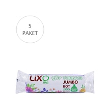 J-500 Jumbo Boy Çöp Torbası 80 X 110 Cm 10 Lu Rulo X 5 Paket 50 Adet Siyah