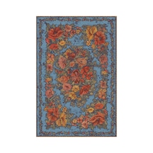 Kartela Halı Karabağ Halı Jüt Taban Dokuma Halı Mavi - 160 X 240 Cm