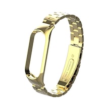 Xiaomi Mi Band 5 Uyumlu Krd-04 Metal Mtr Kordon-gold
