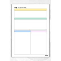 Zamansız Çok Amaçlı Günlük Haftalık Aylık Planlayıcı - A4 Ebat Yapılacaklar - 30 Yaprak - Planner - 1332 Çok Renkli