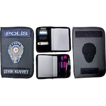 Polis Ajanda Defter Kabı Organizer Kalemlik Siyah