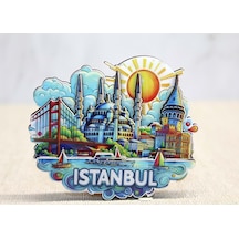 Ahşap İstanbul Temalı Magnet 38647642