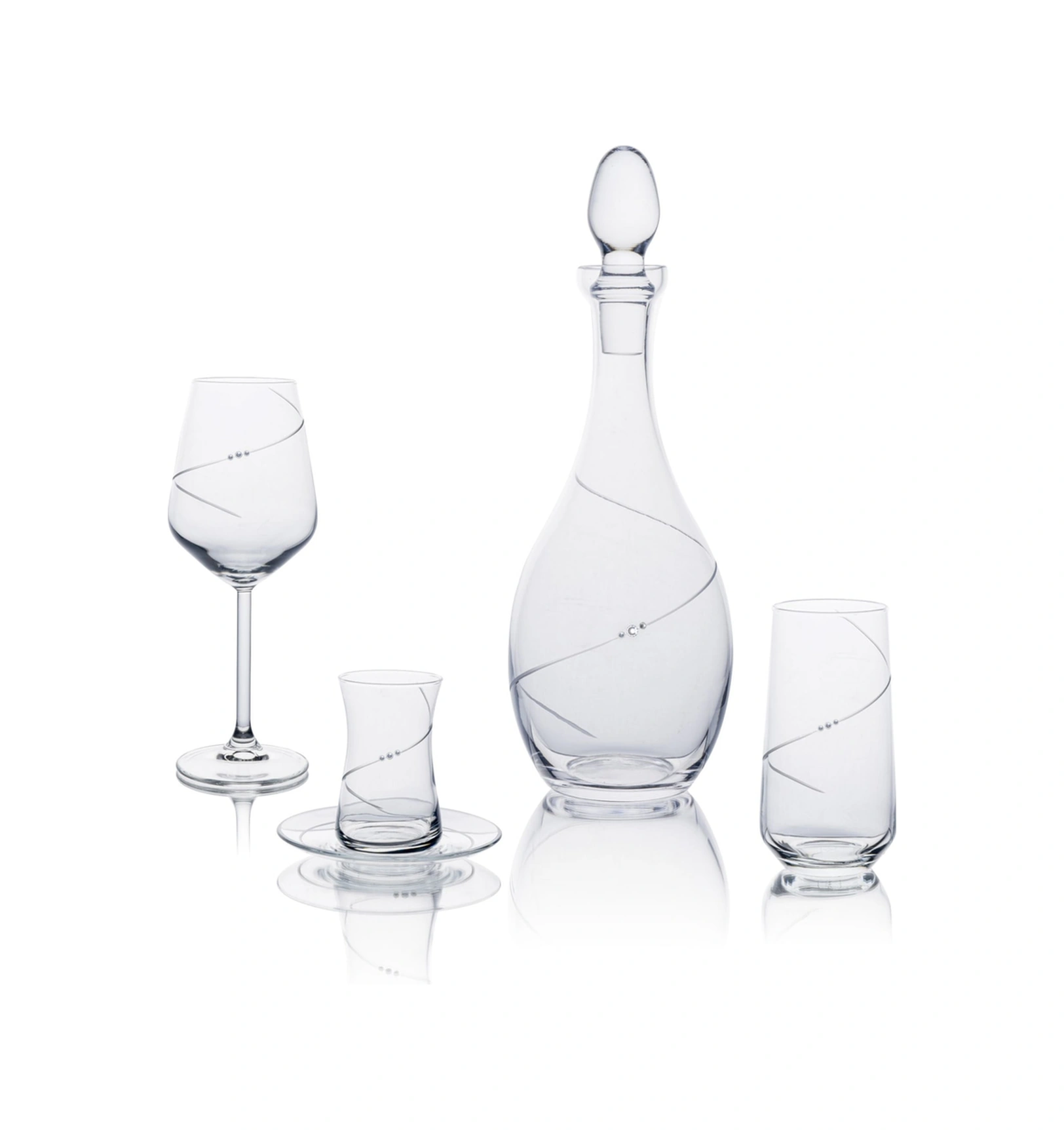 Elegance 6 Kişilik 25 Parça Su Takımı Şeffaf