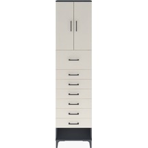 Arges Dolap 2 Raflı 7 Çekmeceli 2 Kapaklı 60x30x243 Antrasit-aytaşı Antrasit Arges Dolap 2 Raflı 7 Çekmeceli 2 Kapaklı 60x30x243 Antrasit-aytaşı Antrasit