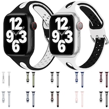 Sones Su Damlası Silikon Watch Band iOS Uyumlu Watch Serisi 9-8-7 41mm / Se 3-se 2-6-se-5-4 40mm / 3-2-1 38mm