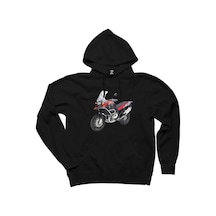 BMW R 1200 GS Macera K51 Siyah Kapşonlu Sweatshirt Hoodie Siyah