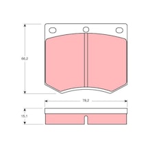TRW GDB660 On Fren Disk Balata ( Ford : Taunus 1.6 76- ) (WH442847)
