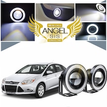 Ford Focus 3 Uyumlu, Universal Mercekli Led Sis Farı, 76mm Beyaz Renk