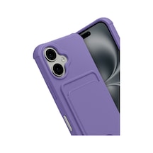 Apple iPhone  Uyumlu  17 Kelvin Kartvizitli Silikon - Lila