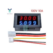 100v 10a Redblue4-10a Dijital Voltmetre Ampermetre Dc 0-100v 0-200v 0-10a Led Araba Motosikle Akım Ölçer Volt Test Cihazı 43843187