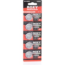 Roxy 2025 Lityum Düğme Pil 3v Cr2025 5'li