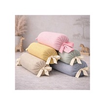 Pötikareli Bebek Ve Çocuk Odası Dekoratif Silindir Yastık - %100 Pamuklu Sünger Dolgulu 15x30 Pembe