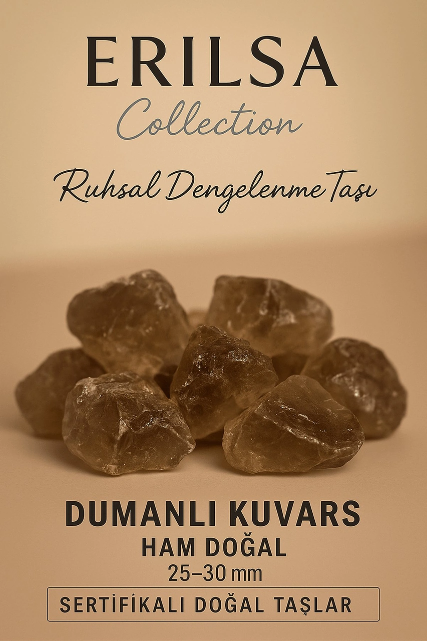 Sertifikalı Dumanlı Kuvars Taşı Kütle 25 30 Mm Ham Doğal Ruhsal