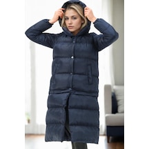 Z6772 Dewberry Kısaltılabilir Bayan Kaban-lacivert-1 Lacivert-1