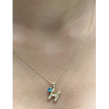 Hakan Güler Kuyumculuk 14 Ayar Altın Nazar Boncuklu H Harfli Zincir