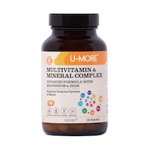 U-More Multivitamin Kalsiyum Magnezyum Demir Çinko 60 Tablet