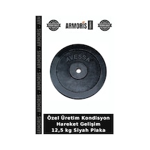 Özel Üretim Kondisyon Hareket Gelişim 12,5 Kg Siyah Plaka