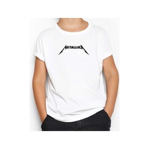 Metallica Classic Logo Beyaz Çocuk Tişört Beyaz