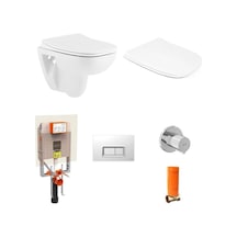 Seramiksan Petite Asma Klozet + Yavaş Kapanır Kapak + VitrA Gömme Rezervuar Set