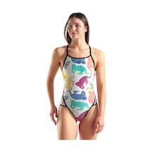 Arena In The Wild Swimsuit Super Fly Back Kadın Beyaz Yüzücü Mayosu 010204150 Açik Yeşil