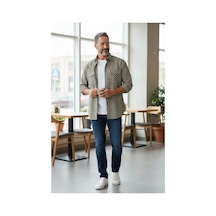 Linen Keten Klasik %100 Cotton Uzun Kollu Terletmeyen Gömlek Sarı