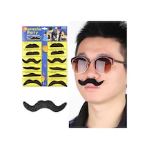 Kostüm Partisi Takma Bıyık 6 Model 12 Adet