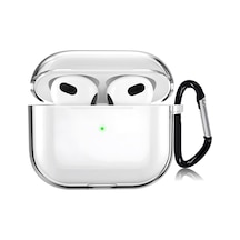 Airpods 3 İle Uyumlu 2021 Şeffaf Cyrstal Clear Ultra Berrak Silikon Kılıf - Alt Üst Ayrı Airpods 3 2021