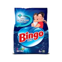 3 Adet Bingo Çamaşır Deterjanı 4 Kg Renkli Beyaz