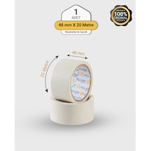 1 Adet Maskeleme Bandı 48mm X 20mt Güçlü Yapışkan