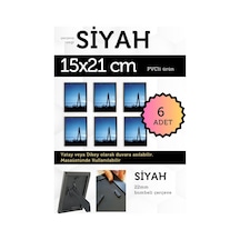 Siyah-6 Adet Pvc Li 15x21 Cm 22mm Bombeli Çerçeve Fotoğraf Resim Çerçevesi Ayaklı Veya Duvara Asma Yatay-dikey 53255703